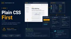 Plain CSS workflow in Astro showing CSS variables, scoped CSS, global CSS, components, and a page preview