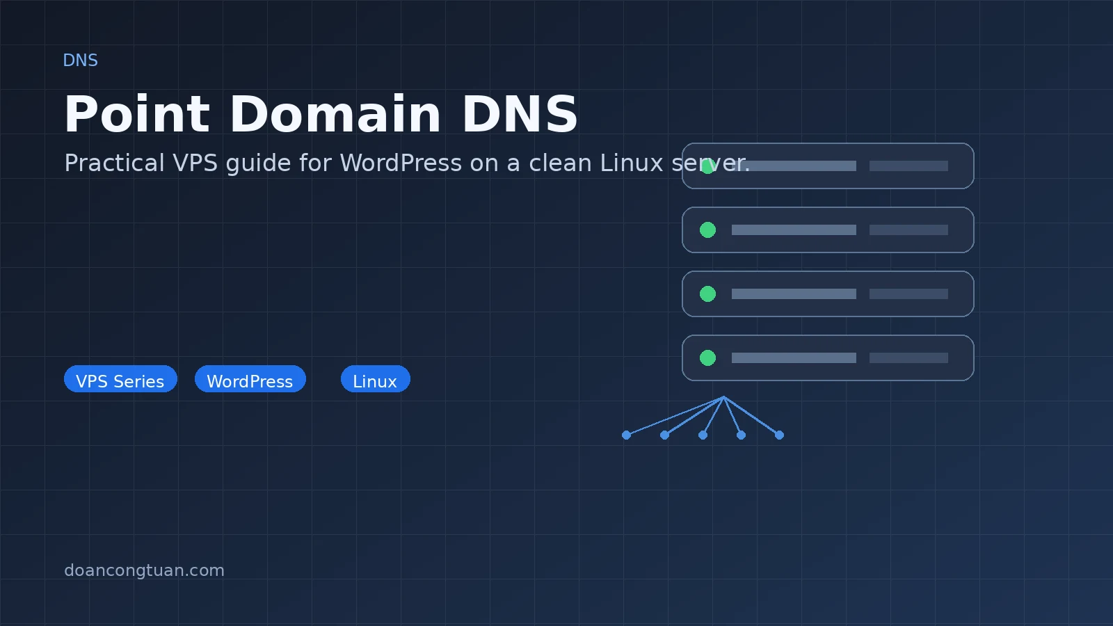 Namecheap DNS management panel showing A record pointing to a Vultr VPS IP address