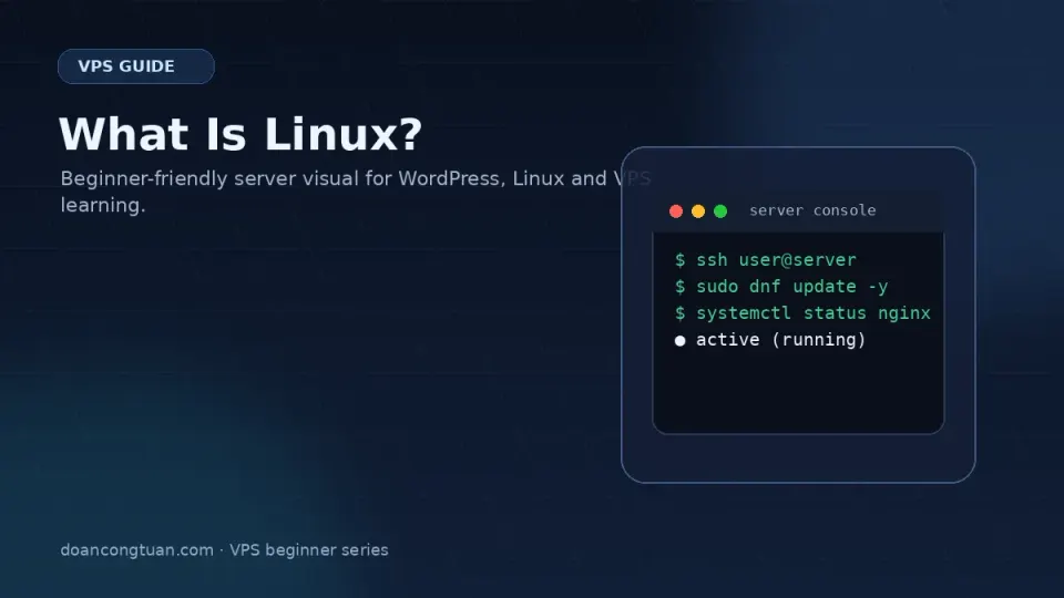 Linux penguin logo next to a terminal prompt — friendly, not intimidating