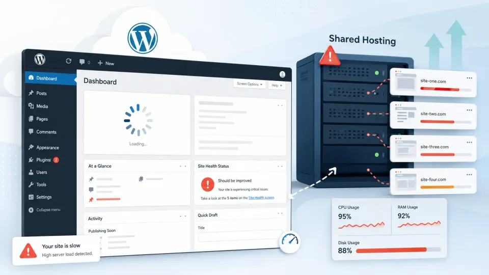 WordPress site hitting shared hosting resource limits