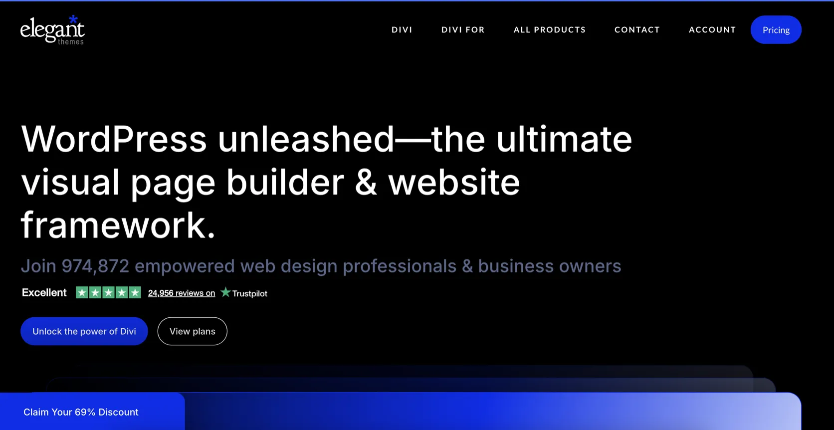 Elegant Themes dashboard — actual interface screenshot