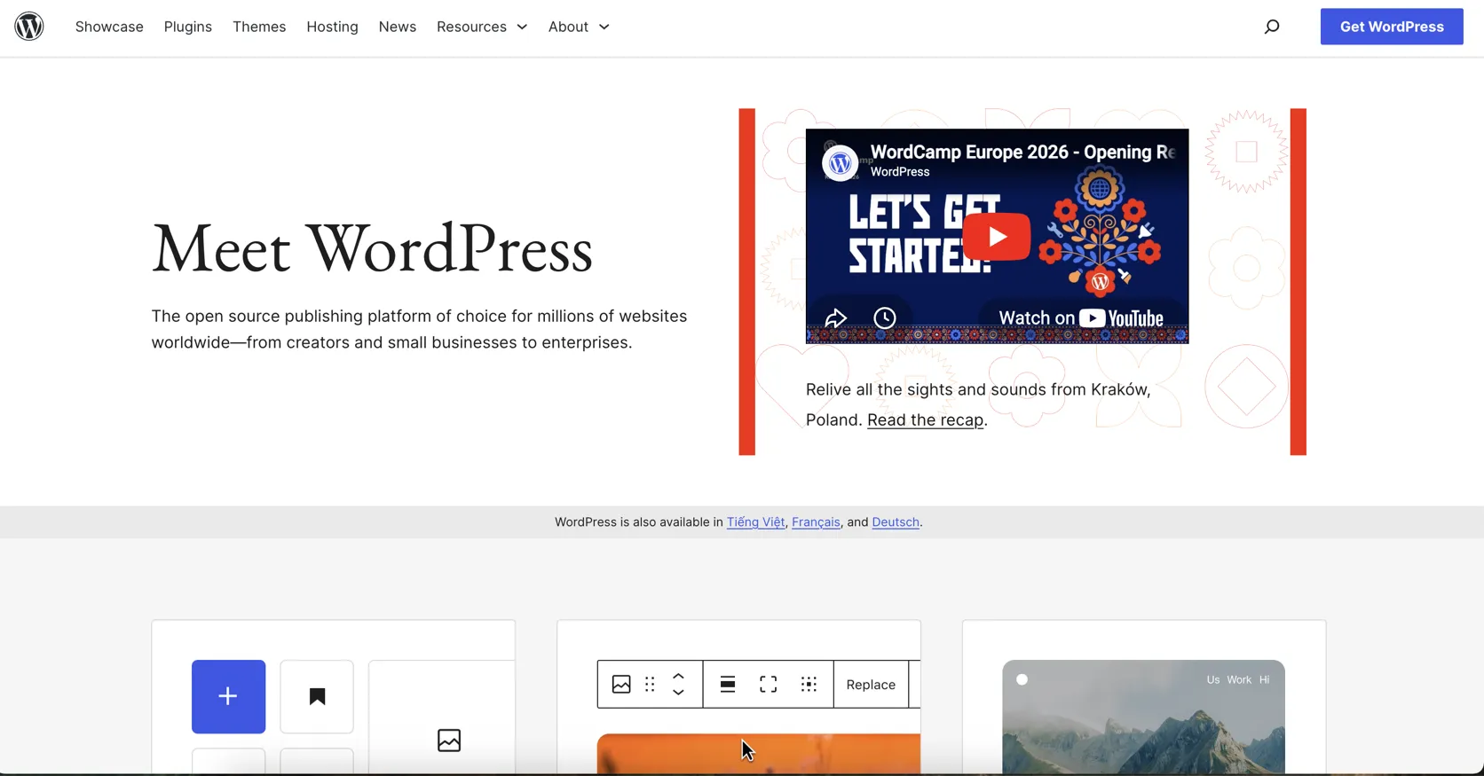WordPress dashboard — actual interface screenshot